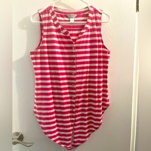 Tie Front Striped Shirt